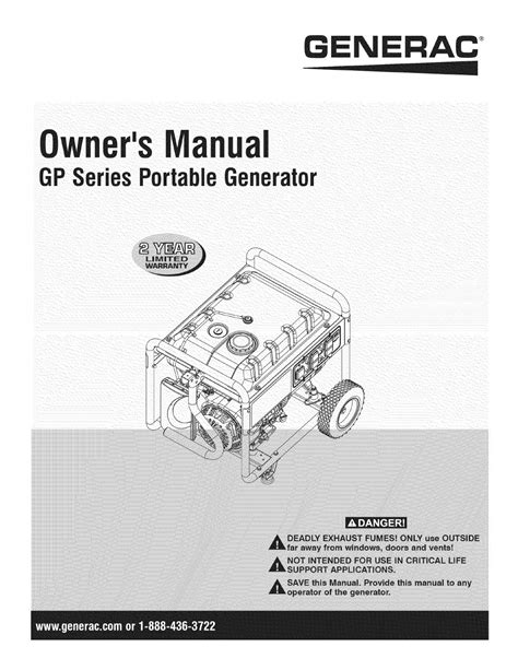 Owner&x27;s manual, quick setup manual, specification generac power systems. . Generac gp5500 manual